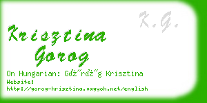 krisztina gorog business card